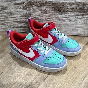 Nike Kids Sneakers in Red, Blue, and Turquoise